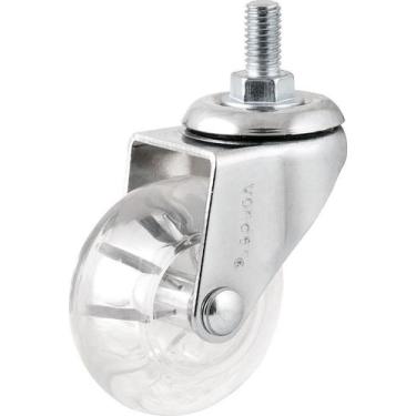 Imagem de Rodizio Giratório 2 Leve 35kg Poliuretano Transparente Pino - Vonder