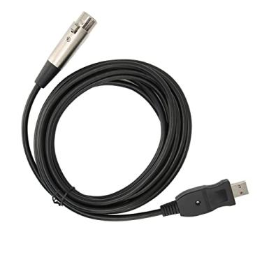Imagem de aqxreight Cabo Conversor de Microfone USB para XLR Fio Adaptador Com Placa de Som para Gravação de Instrumentos Musicais Karaokê para Gravar e Cabo Conversor de MicrofoneCabo de Microfone USBUSB