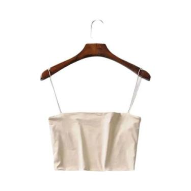 Imagem de Camisola Curta de Alças em Algodão Elástico - Modelo Sexy para o Verão