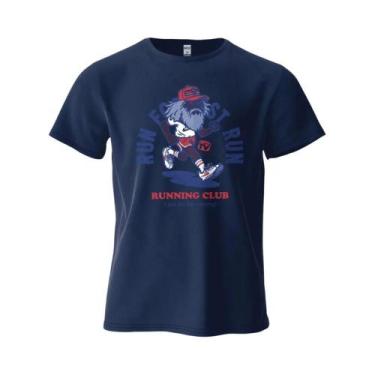 Imagem de Camiseta Gráfica Oversized De Algodão Para Corrida Masculina, Tops De 