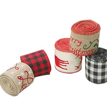 Imagem de Ribbon DIY Fita com Fio para Decoracões de Celebrações Férias Local Caminhão Árvore