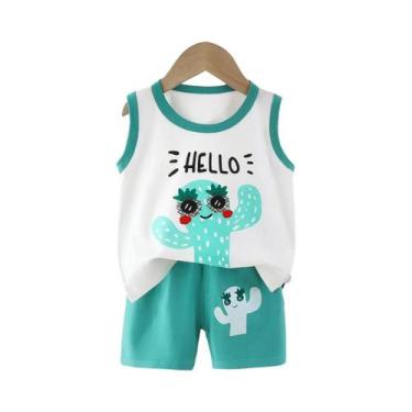 Imagem de Conjunto De Roupa Infantil De Verão Para Meninos E Meninas, Colete De 