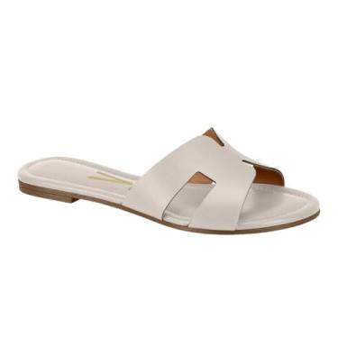 Imagem de Rasteira Feminina Vizzano – Original Pelica, Confortável e Estilosa – Cor Cinza (Cinza, BR, Adulto, Numérico, 36)