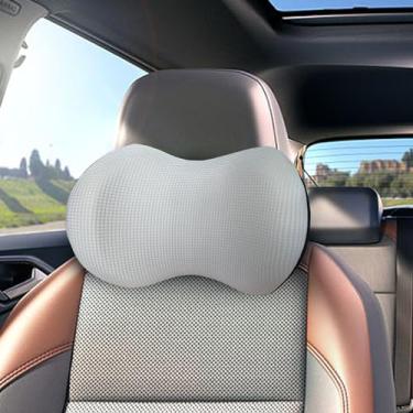 Imagem de SPRFUFLY Almofada aconchegante para encosto de cabeça de carro, almofada de carro para dirigir com alça ajustável, capa removível respirável e design ergonômico – Almofada de pescoço de carro de