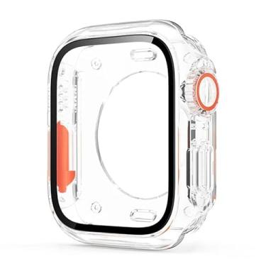 Imagem de BDNJN Capa protetora de tela para Apple Watch S10 46 MM S10 42 mm, 45 mm, 44 mm, 40 mm, 41 mm, capa protetora de policarbonato rígido para iWatch 10 9 8 7 SE 6 5 4 mm (transparente, S10 de 42 mm)