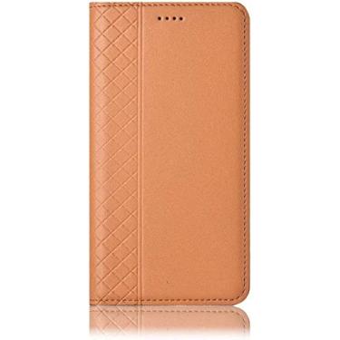 Imagem de CYSUE Capa flip de couro genuíno com slot para cartão, para Apple iPhone 14 Pro Max Case 6,7 polegadas 2022 Capa fólio magnética à prova de choque [Suporte] (Cor: Bege)