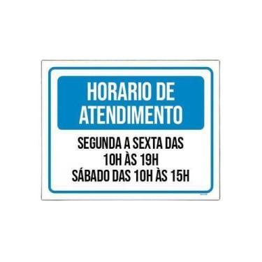 Imagem de Placa Sinalização - Horário Atendimento Segunda Sexta 27X35 - Sinalizo
