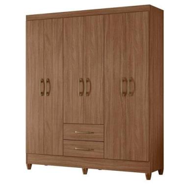 Imagem de Guarda Roupa Casal Panamá 6 Portas Carvalho - Moval - MOVAL MOVÉIS