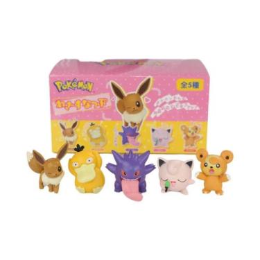 Imagem de Conjunto De Figuras De Pokémon Fofas Sylveon Mew Fuecoco Plusle Minun 