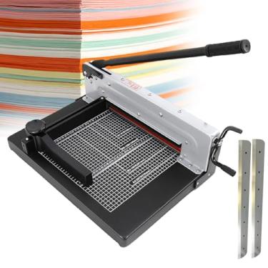 Imagem de pcagfaajmh Cortador de papel de guilhotina industrial - Corte máximo de 30,5 cm, precisão ± 0,031 com alça removível e 2 lâminas de aço, aparador resistente para escolas/lojas de impressão