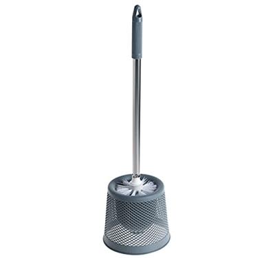 Imagem de Escova de vaso sanitário de cabo longo com base escova de vaso sanitário sem becos sem saída escova de banheiro doméstico conjunto de ferramentas de limpeza escova de vaso sanitário e suporte (cor