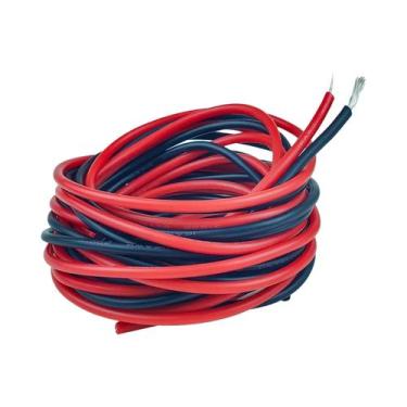 Imagem de Fio Elétrico De Cobre Estanhado Flexível Preto E Vermelho 5m 10m 20m 1