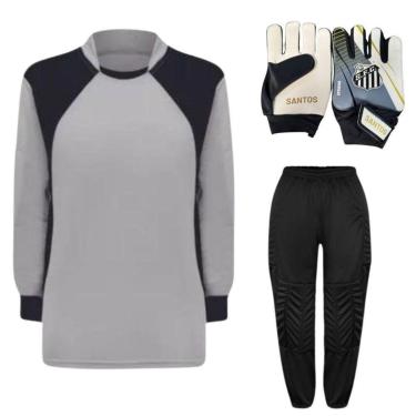 Imagem de Kit De Goleiro TRB + Luva De Goleiro Infantil Santos DRB Goalkeeper-Unissex