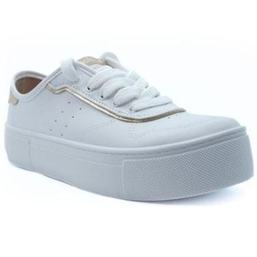 Imagem de Tênis Moleca Neo Metalizado Feminino - Branco - 39-Feminino