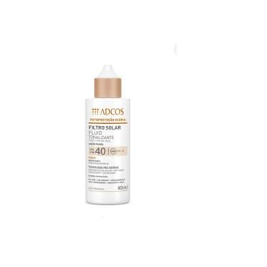 Imagem de Adcos Filtro Solar Fluid Tonalizante Fps 40 Peach 40ml, Protetor Solar