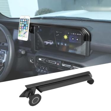 Imagem de Suporte de telefone multi-mount para navegação automotiva e viseira de para-sol compatível com Toyota Land Cruiser 250 Prado J250 LC250 2024 2025, proteção de viseira de tela GPS de navegador, estilo