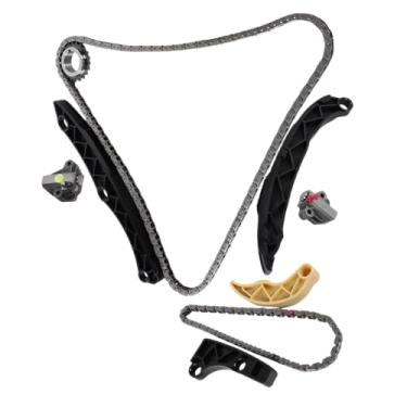 Imagem de INGKAN Kit de corrente de distribuição de motor G4KJ G4KH adequado para Hyundai Santa Fe 19-20/ Tucson 18-21/ Veloster N 19-21, para Kia Optima 16-20/ Sportage 17-21 2.0/2.4L DOHC OE 24420-2C101 24420