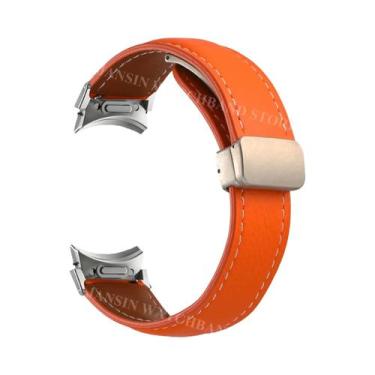 Imagem de Pulseira De Couro Para Samsung Galaxy Watch 7 6 5 4 40 44mm 5Pro Com F