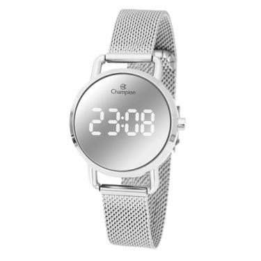 Imagem de Relógio Feminino Digital Led Prata Champion CH48199Q Pequeno