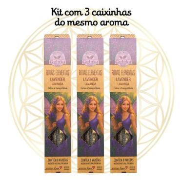 Imagem de KIT C/3 Incensos Goloka Vareta Linha Rituais Elementais Sabor:SÂNDALO,