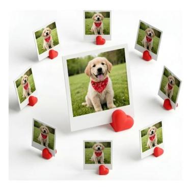 Imagem de Kit Porta Retraro Coração Polaroid 7x9 20 Unidades Decoracao - MegaPix