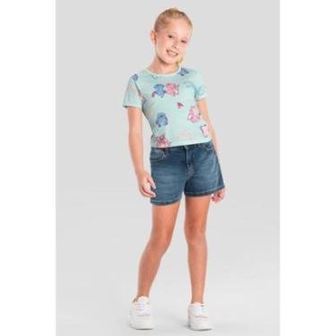 Imagem de Blusa infantil menina do Stitch cropped Brandili-Feminino