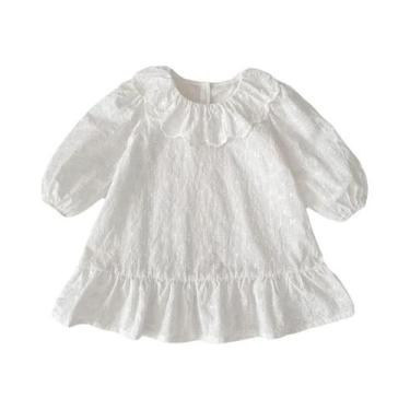 Imagem de Vestido De Princesa De Algodão De Manga Longa Para Meninas De 2 a 6 An