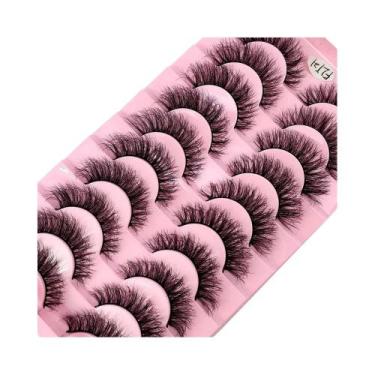 Imagem de Cílios Postiços 3D De Visom Sintético Macios E Volumosos - 10 Pares Na