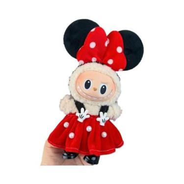 Imagem de Conjunto De Roupa Para Boneca Labubu De Vinil 17cm: Vestido De Bolinha