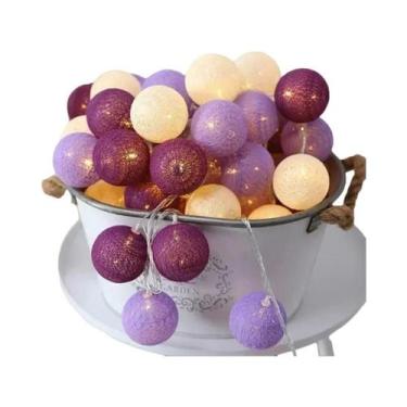 Imagem de Guirlanda De Luzes De Algodão 1.5/3M Para Decorações De Natal, Festas 