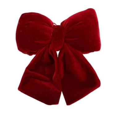 Imagem de TOVINANNA Decoração de laço de veludo vermelho, grande laço decorativo para o dia dos namorados, enfeite de árvore de Natal, guirlanda, decoração de escadas, ambientes internos e externos