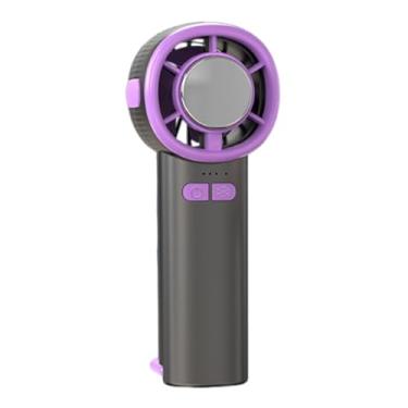 Imagem de Ventilador portátil para viagens, ventilador elétrico de 3 velocidades - Soprador semicondutor recarregável para esportes, praia, casa, viagem, acampamento, interior, homens, mulheres, academia, mesa