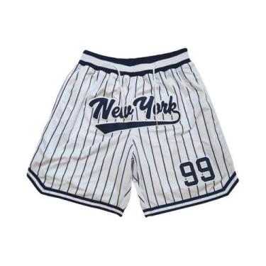 Imagem de Bermudas Masculinas De Basquete Listradas De Secagem Rápida, Confortáv