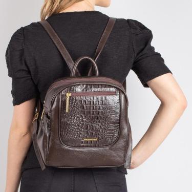 Imagem de Mochila feminina pequena de couro Estela-Feminino