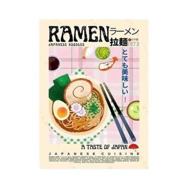 Imagem de Pôster De Arte De Cozinha Asiática Vintage, Impressão De Ramen, Sushi 