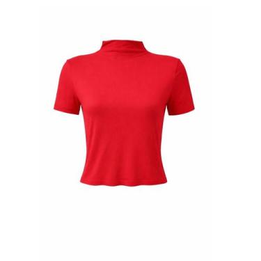 Imagem de Blusa Manga Curta Básica Feminina Lunender 00665 Vermelha, Vermelho, M