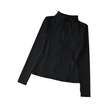 Imagem de Jaqueta Esportiva Feminina De Manga Longa Para Yoga, Corta-Vento, Blus