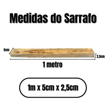 Imagem de Kit 10 Sarrafo 1,00mx5cmx2,5cm Madeira Pinus Seca e Bruta - SAULO