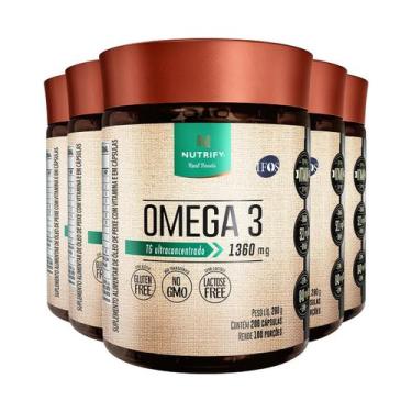 Imagem de Kit 5 Ômega 3 Nutrify 200 Cápsulas
