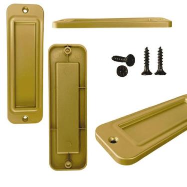 Imagem de Kit c/3 Puxadores Mônaco Sobrepor 128mm Plástico - para Porta de Corre