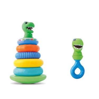 Imagem de Kit Dino 02 ítens  - Mordedor + Pirâmide  - Divertoys