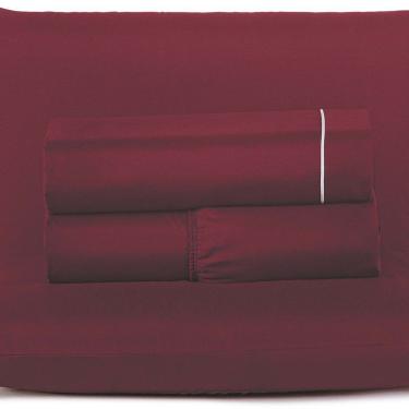 Imagem de Jogo De Cama Top Line Casal King 4 Peças 180 Fios 100% Poliéster - Vinho