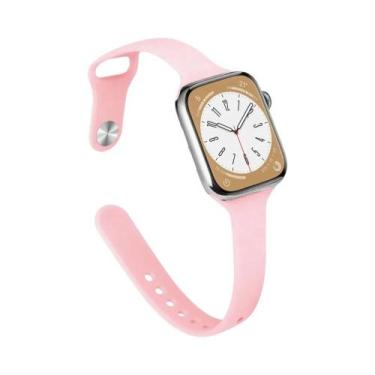 Imagem de Pulseira De Silicone Fina Para Apple Watch 44mm 40mm 38mm 42mm 49mm iW