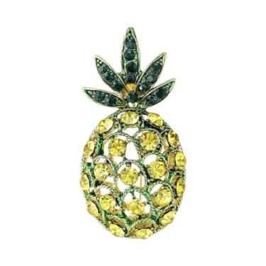 Imagem de Broche de Romã e Melancia com Strass - Presente para Festa, Amarelo128