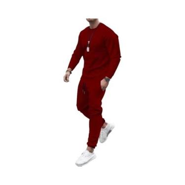 Imagem de Conjunto De Agasalho Masculino Quente 2025, Duas Peças, Moletom E Calç