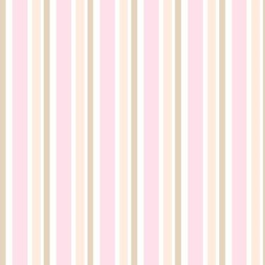 Imagem de Papel De Parede Listrado Rosa Laranja Bege Quarto Infantil