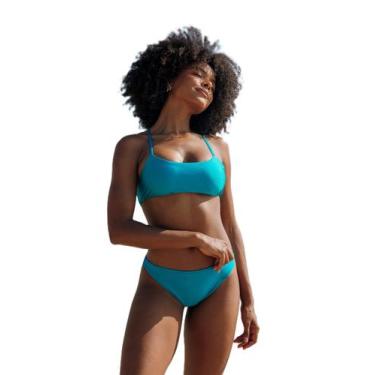 Imagem de Biquini levo beach top faixa / calcinha asa delta com lateral média, a
