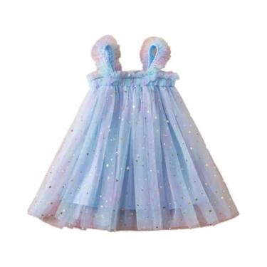 Imagem de Vestido De Princesa Com Mangas De Laço Em Lantejoulas Rosa Para Menina