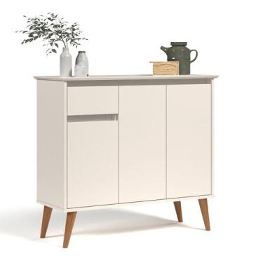 Imagem de Aparador Veneza Off White com Freijo - EJ Móveis