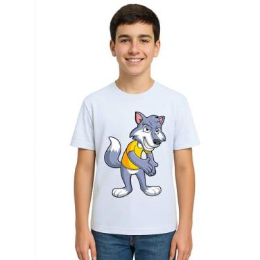 Imagem de Camiseta Lobo Mau Arteiro Estampa Personalizada - UseP4, Branco, Juven
